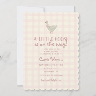 A Little Goose Girl Baby Shower Invitation 招待状