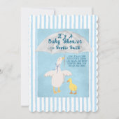 A Little Goose Is On The Way Baby Shower Scalloped 招待状 (正面)