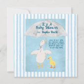 A Little Goose Is On The Way Baby Shower Square 招待状 (正面)