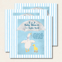 A Little Goose Is On The Way Baby Shower Square