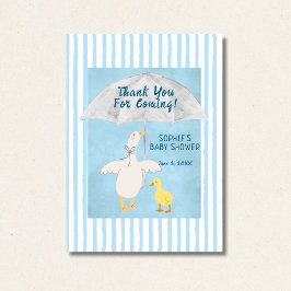 A Little Goose Is On The Way Storybook Baby Shower サンキューカード