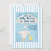A Little Goose Is On The Way Storybook Baby Shower 招待状 (正面)
