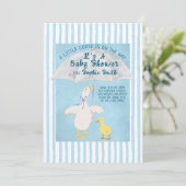 A Little Goose Is On The Way Storybook Baby Shower 招待状 (スタンド正面)