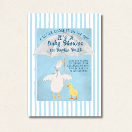 A Little Goose Is On The Way Storybook Baby Shower 招待状