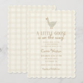 A Little Goose Neutral Baby Shower Invitation 招待状 (正面/裏面)