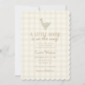 A Little Goose Neutral Baby Shower Invitation 招待状 (正面)