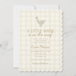 A Little Goose Neutral Baby Shower Invitation 招待状