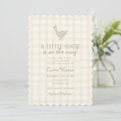 A Little Goose Neutral Baby Shower Invitation 招待状 (スタンド正面)