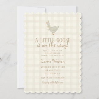 A Little Goose Neutral Baby Shower Invitation 招待状