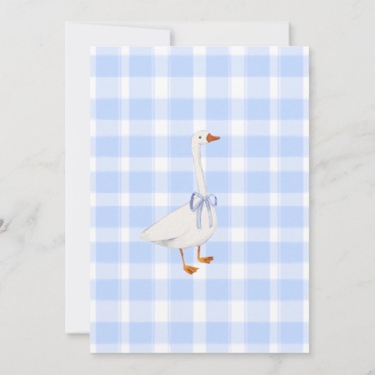 A little gosling blue 招待状 (裏面)