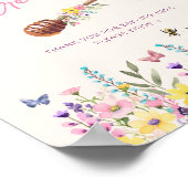A Little Honey Baby Shower Favors & Treats Sign ポスター (角)