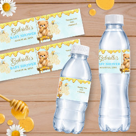 A Little Honey Baby Shower - Teddy Bear Baby Showe ペットボトルラベル