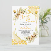 A Little Honey Bee is on the Way Baby Shower 招待状 (スタンド正面)