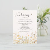 A Little Honey Bee Wildflower Baby Shower  招待状 (スタンド正面)