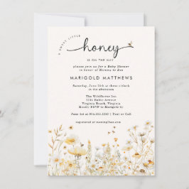 A Little Honey Bee Wildflower Baby Shower  招待状