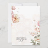 A Little Honey is on the way Baby Shower招待状 招待状 (裏面)