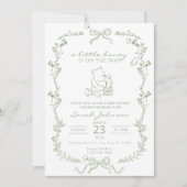 A Little Honey Is On The Way Baby Shower Invite 招待状 (正面)