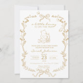 A Little Honey Is On The Way Baby Shower Invite 招待状 (正面)