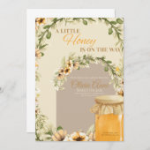 A Little Honey is on the Way baby shower invite  招待状 (正面/裏面)