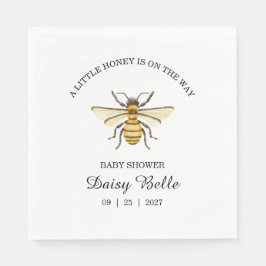 A little Honey Is On The Way Baby Shower Napkins スタンダードランチョンナプキン
