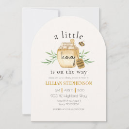 A Little Honey Is On The Way Bee Baby Shower 招待状