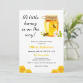 A Little Honey is on the Way Bee Baby Shower 招待状 (スタンド正面)