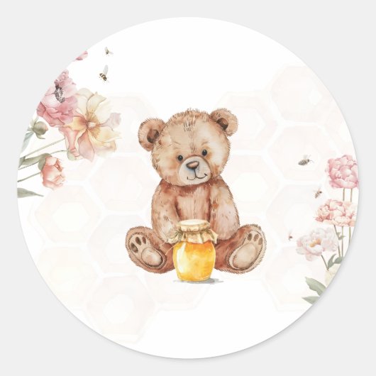 A Little Honey is on the Way Round Stickers ラウンドシール (正面)