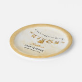 A little Honey On The Way Clothesline Baby Shower ペーパープレート (アングル)