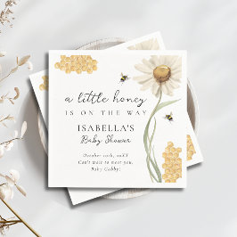 A Little Honey On The Way Personalized Baby Shower スタンダードカクテルナプキン