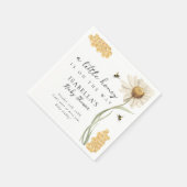 A Little Honey On The Way Personalized Baby Shower スタンダードカクテルナプキン (角)