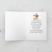 A Little House Wren Personality Birthday Fun Bird カード (内部)