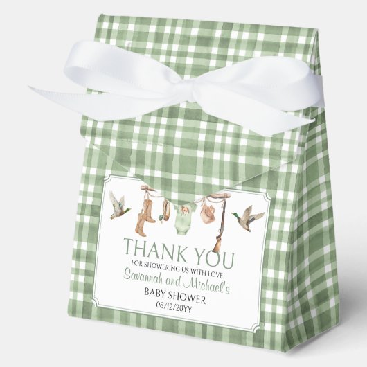 A Little Hunter Baby Shower Favor Box フェイバーボックス (正面)