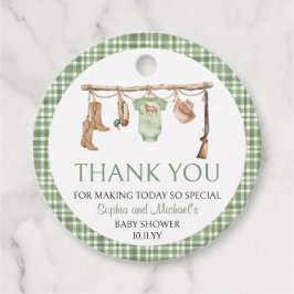 A Little Hunter Is On The Way Baby Shower  フェイバータグ