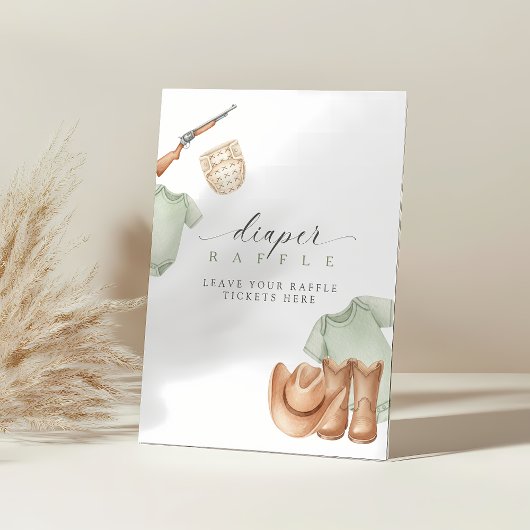 A little hunter is on the way baby shower diaper 台座サイン