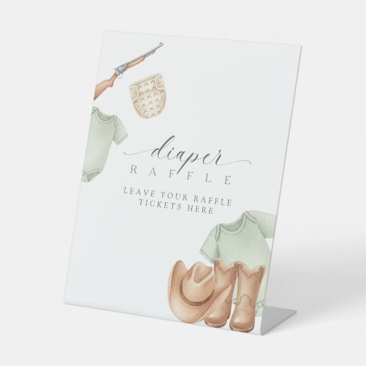 A little hunter is on the way baby shower diaper 台座サイン (正面)