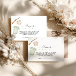 A little hunter is on the way diaper raffle エンクロージャーカード