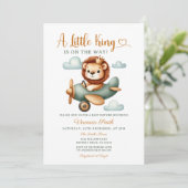 A little King is on the way Cute Lion Baby Shower  招待状 (スタンド正面)