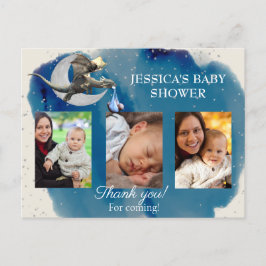 A Little Knight Dragon Baby Shower Thank Photo ポストカード