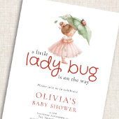 A Little Lady Bug Baby Shower 招待状