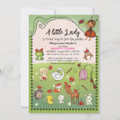 A Little Lady is on Her Way Ladybug Garden 招待状 (正面)