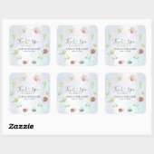 A Little Love Bug お洒落 Rainbow Thank You スクエアシール (シート)