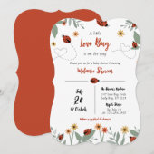A Little Love Bug Baby Shower招待状 招待状 (正面/裏面)