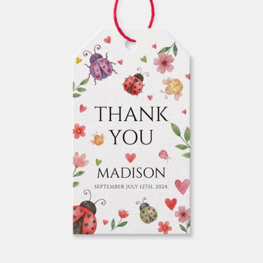 A Little Love Bug Baby Shower  ギフトタグ (正面)