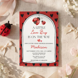 A Little Love Bug Baby Shower Invitation 招待状