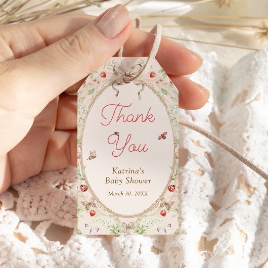 A Little Love Bug Baby Shower Thank You ギフトタグ