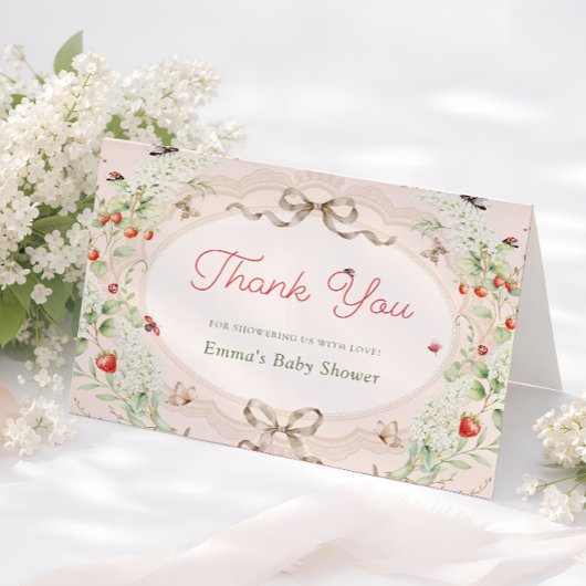 A Little Love Bug Baby Shower Thank You Card サンキューカード