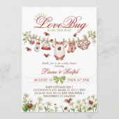 A Little Love Bug Girl Baby Shower 招待状 (正面)