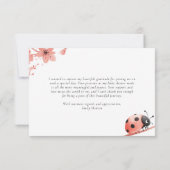 A Little Love Bug Is On The Way Baby Shower サンキューカード (裏面)