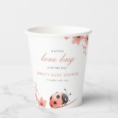 A Little Love Bug Is On The Way Baby Shower 紙コップ (正面)