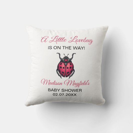 A Little Love Bug Is On The Way Ladybug クッション (裏面)